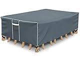 Patio Table Cover, Waterproof Outdoor Table Cover Rectangular, 500D Heavy Duty, All Weather Protecti