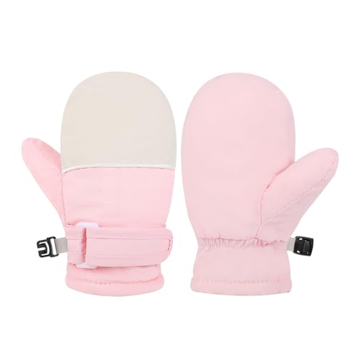 Kids Winter Snow Mittens Thicken Waterproof Ski Gloves Cold Warm Mittens for Children Age 4-10 Boys Girls