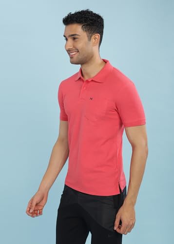 Image of Force NXT Polo Neck T-Shirt for Men Pack of 1 | Regular Fit T-Shirt for Men | Premium Super Combed Rich Cotton Polo Shirt | Men's Ultra Soft Half Sleeve T-Shirt