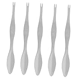 HOMOBABE 5個ステンレススチール製カニ用ツール カニフォーク 海鮮料理用 ロブスター 牡蠣 カニの足向け 食べやすい設計 耐久性のあるキッチンツール