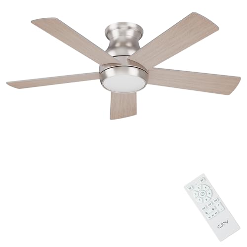 Ventilateur de plafond avec lumière CJOY 106 cm plafonnier réversible à télécommande