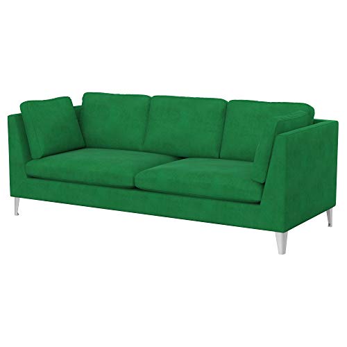 Soferia Replacement Cover for IKEA Stockholm 3-seat Sofa Cover, Fabric Majestic Velvet Green