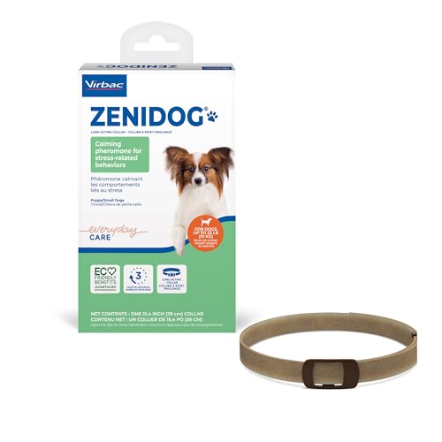 Virbac ZENIDOG® Long-Acting Collar for Dogs | Calming Pheromone Collar for Stress Relief - Pup/Small Dog - Lasts up to 3 Months