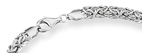 Miabella Italian 925 Sterling Silver Byzantine Necklace For Women, Handmade In Italy (Length 20 Inches) #TOP3