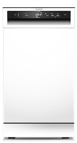 Infiniton Lavavajillas Independiente 45 cm DIW-48CBL, Bajo Consumo, 10 Servicios, 8 Progrmas, Secado Extra, Media Carga, Blanco, C