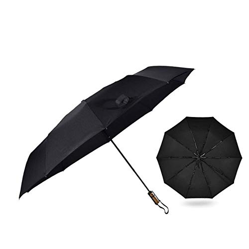 Preisvergleich Produktbild Chuihui Vollautomatische Doppel-Folding Umbrella DREI-Fach Winddichtes One-Button Öffnung for Männer und Frauen-Geschäfts-Regenschirm Einfach zu Hause zu tragen