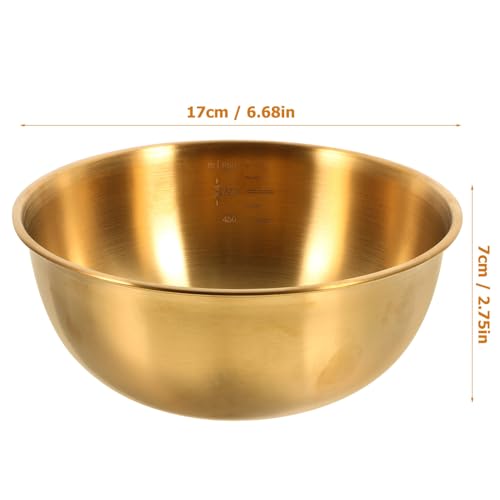 Tazón de acero inoxidable dorado de 1200 ml miniatura 6