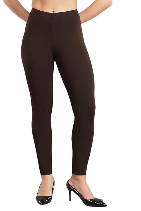 Image of Women Cotton Solid Belt Ankle Length Legging Four Way Lycra Leggings