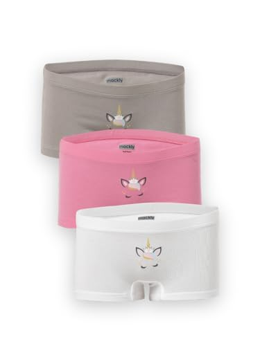 Image of mackly Girls Boxers (Pack of 3) - Cotton Boxer Shorts, Seamless Comfort, Mid Waist Boyshorts Panties