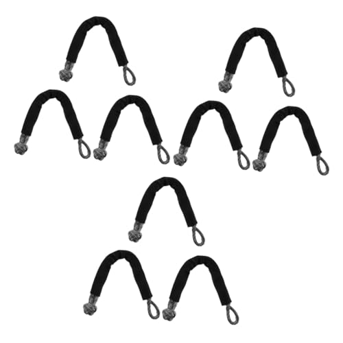 OUNONA 3 Pcs Strongest Rope Shackle Car Flexible Shackle Tow Hook Connector Towing Recovery Straps Winch Random Color