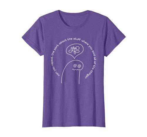 Can You Repeat The Part About The Stuff Where Funny Design T-Shirt, Women, Purple Heather, Small