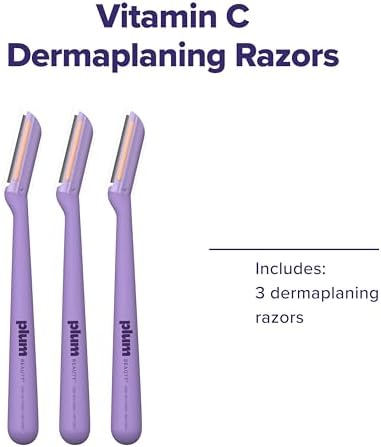 Plum Beauty Vitamin C Dermaplaning Razors (3-Pack)– Facial Razors for Women — view 6