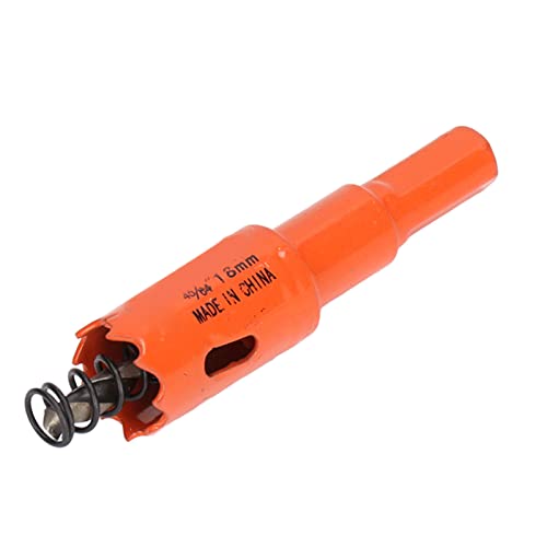 Jeanoko Broca de Sierra Perforadora de Acero de Alta Velocidad Bimetálica para un Corte Limpio y Fácil Eliminación de Virutas, para Corte de Madera y Metal (45/64 pulg. (18 mm))