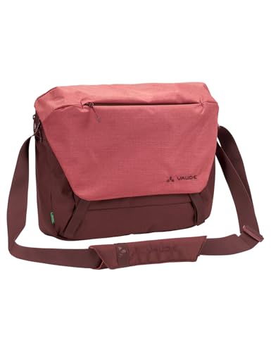 VAUDE Umhängetasche ROM M III Rot, hochwertige Messenger Bag Herren & Damen aus recyceltem PET, wasserabweisende Schultertasche mit Notebook-Fach ideal für den urbanen Alltag