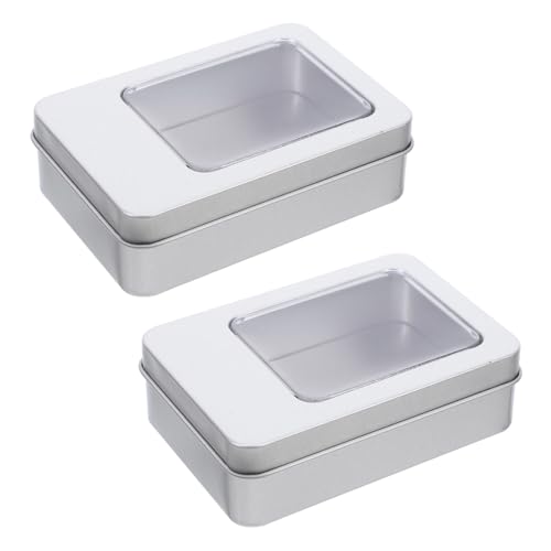 CIYODO 2 Contenedores Magnéticos Pequeños para El Refrigerador con Tapa Organizador Plateado