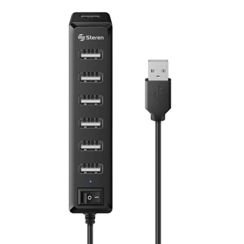 Periféricos, Home Improvement Steren USB-537 Hub de 7 Puertos USB 2.0 C/Eliminador