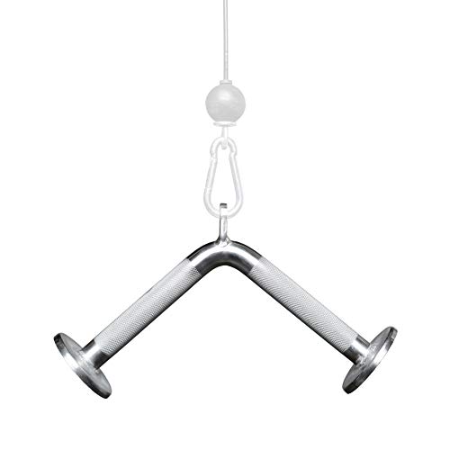 Image of REP Fitness LAT Pulldown and Low Row Cable Machine Attachments and Functional Trainer Attachments - Curl Bar, D-Handle, Ankle Cuff, Tricep Rope, Sports Handle, Straight Bar, Row, Chinning Triangle