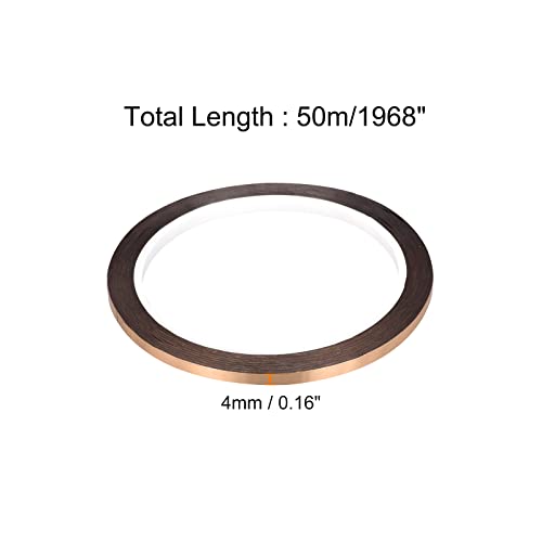 Image of MECCANIXITY Metalized Polyester Film Tape,0.16inch x 54.6yds. Adhesive Mirror Finish Decor Tape for Detailing Accent Wall,Graphic Arts,Wardrobe Crafts Tape 50m x 4mm,Rose Gold Tone