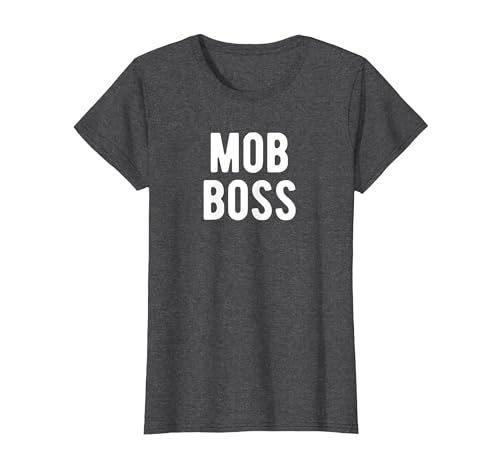Mob Boss 1920s Gangster Costume Shirt Mafia Gangster Party T-Shirt, Women, Dark Heather Grey, Medium