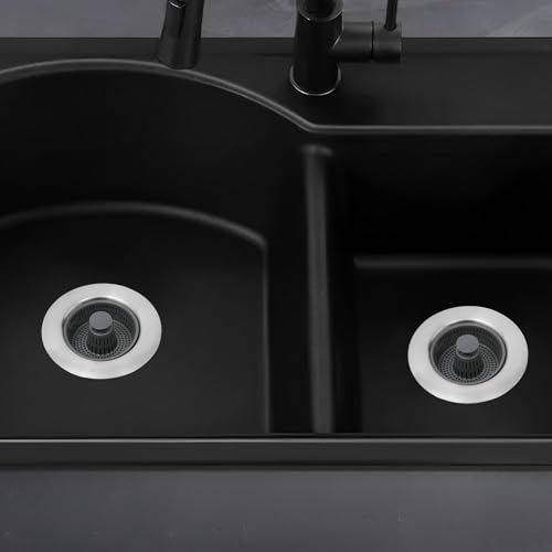 Colador de fregadero de cocina 3 en 1 en acero inoxidable set x2 miniatura 4