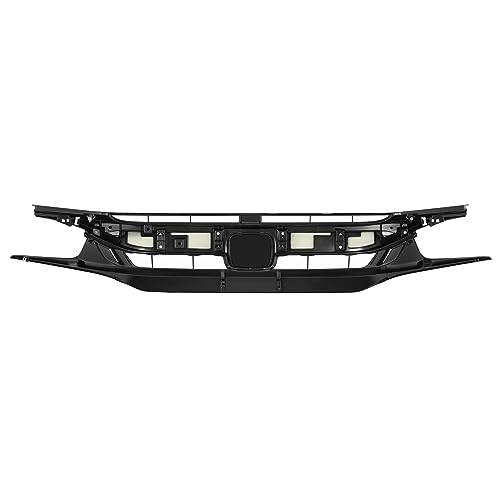 HECASA Front Upper Mesh Grille Grill Compatible with 2019 2020 2021 Honda Civic Sedan Coupe Bumper Grill Painted Gloss Black & Matte Black by HECASA - Image 6