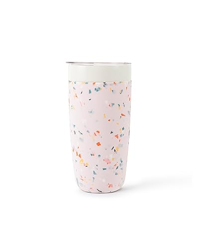W&P Ceramic Travel Mug: Stylish, Insulated, and Perfect for On-the-Go 8 W&P Porter Insulated Tumbler 20 oz | No Metallic Aftertaste Ceramic Coated for Water, Coffee, & Tea | Wide Mouth Vacuum Insulated | Dishwasher Safe, Blush Terrazzo
