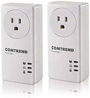 Comtrend G.hn Powerline Ethernet Adapter with Pass-Through Outlet - High-Speed Wired Connection for Streaming & Gaming, Creates Stable Network, Supports Up to 16 Devices โ 1200 Mbps, PG-9172PT-KIT