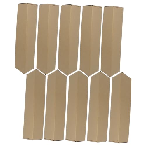 OSOLADY 10pcs Carton Mailing Tubes Bulk Drawings Storage Tube Drafting Tube Cardboard Mailer Boxes Shipping Tubes Drafting Storage Tube Cardboard Poster Tubes Paper Tube Khaki Kraft Paper