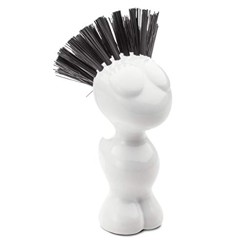 Koziol 5029525 Tweetie Gemüsebürste, Kunststoff, solid weiß, 7 x 6.6 x 12.9 cm