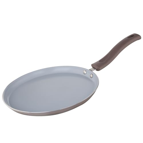 Image of Prestige Ceraglide Duo Omni Tawa 25cm Non-Stick Ceramic Coating|Works On Gas & Induction|High Heating|Cool Touch Handle|Grey