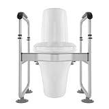 Toilet Safety Frame & Rails, Stability Bathroom Handrails Assist Grab Bar Handles & Railings for Eld