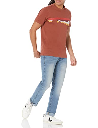 Gap Mens Short Sleeve Graphic Tee T Shirt, Saddle, Small Us #TOP3