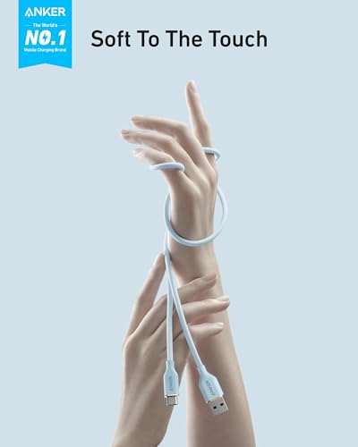 Anker USB A to USB C Cable, USB to USB C Flow Cord (6 ft, Blue) - image 2