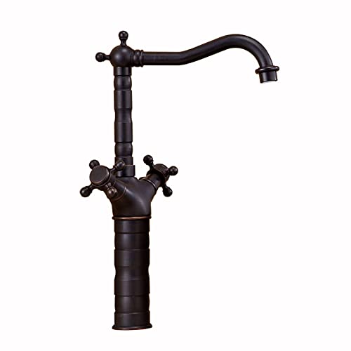 Robinetterie noire de salle de bain en laiton avec cartouche céramique