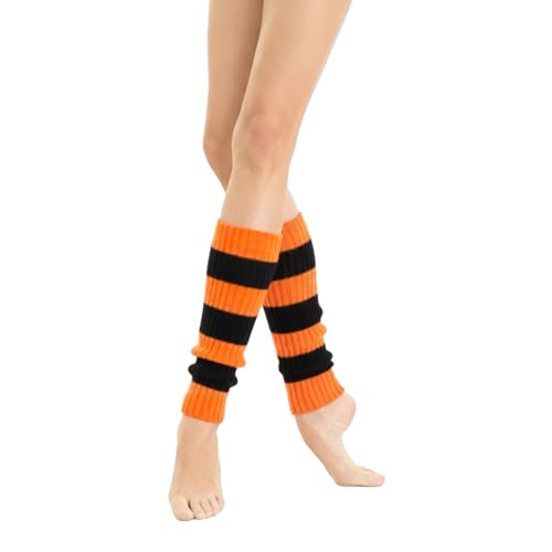 Image of v28 Women Warm Leg Warmers 80s Retro Party Costume Knit Ballet Neon Long Socks