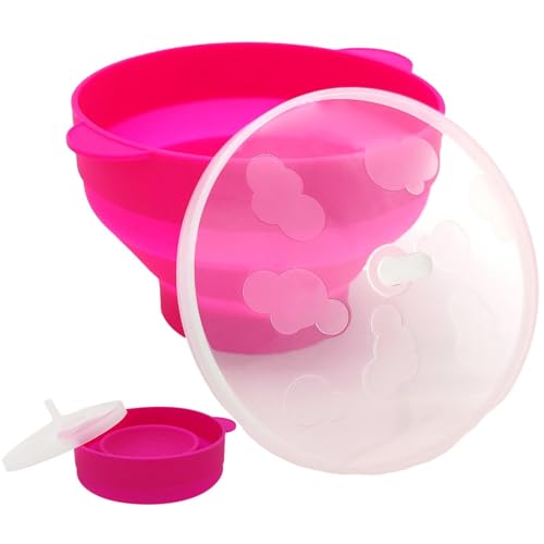 Microwave Popcorn Bowl - Cuenco para palomitas de maíz de silicona para microondas, aperitivos saludables con tapa A | Palomitas de maíz plegables para microondas sin BPA para juegos a gran escala
