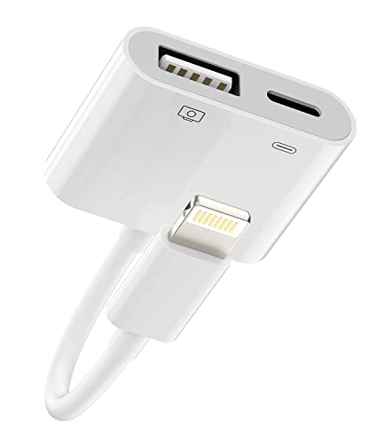 【Compatibilità Versatile】 Supporta USB flash drive, lettori di schede, tastiere, mouse e altri dispositivi USB, ampliando le possibilità del tuo per iPhone o per ipad. Supporta tutti i dispositivi con interfaccia Lightning, inclusi per iPhone14/13/12/11/X/8/7/SE/SE2 pro max, per iPad e altri telefoni cellulari e tablet di diverse marche...