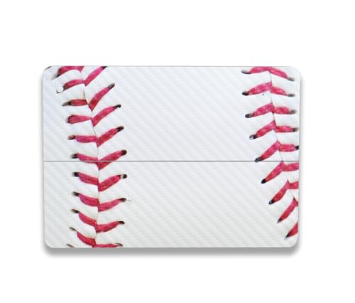 Image of MightySkins Carbon Fiber Skin Compatible with Microsoft Surface Laptop Studio 2 (2023) Full Wrap Kit - Baseball Closeup | Protective, Durable Textured Carbon Fiber Finish | Made in The USA