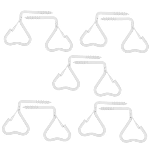 Mikikit 10pcs Ceiling Hooks for Hanging Plants Outdoor Use Versatile Plant Screw Hooks for Flower Baskets Wind Chimes and Lanterns Resistant Design