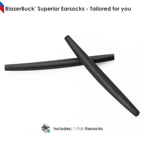 Image of BLAZERBUCK Replacement Temple Sleeves Ear Socks for Oakley Whisker /Juliet /A Wire Sunglass - Black
