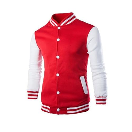 Mens Letterman Jacket Button Down Color Block Jackets Fashion Vintage Classic Varsity Jacket2