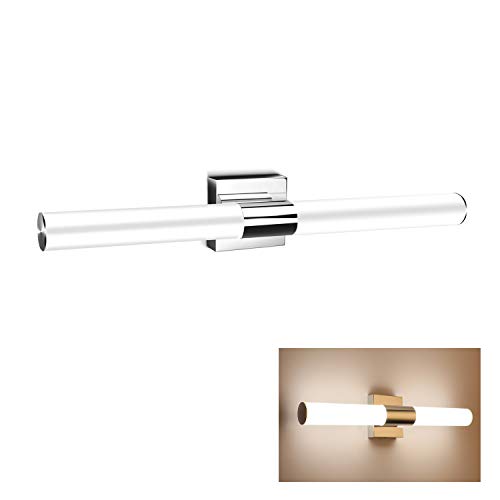 YHTlaeh 24inch LED Bathroom Vanity Light Fixtures Polished Chrome4000K Natural White Modern Bathroom Vanity Mirror Front Lights fixtures by YHTlaeh - Used condition - US$42.43