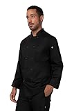 Chef Works Unisex Sustainable Le Mans Chef Coat, Black, Large