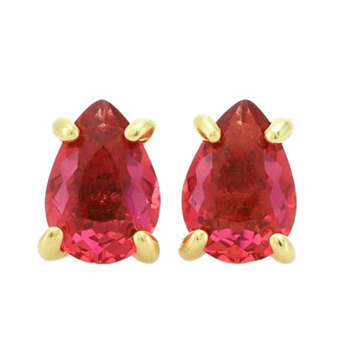 Boucles d'oreilles tourmaline rose poire pour votre look de bureau chic