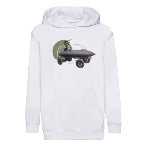 Sweat enfant prototype voiture missile cadeau idéal anniversaire motif collage artistique