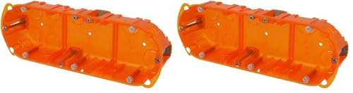 Boîte Batibox 3 postes Legrand orange pour montage triple de prises
