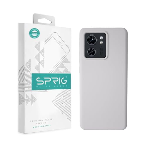 Image of SPRIG Compatible with Moto Edge 40 Premium SilkTone (Liquid Silicone) Back Cover Drop Tested Shock Proof Mobile Case for Men, Women, Boys and Girls with Camera Protection (Light Grey)