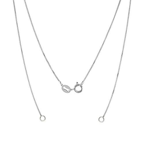 SURANO DESIGN JEWELRY Sterling Silver Necklace Replacement 0.7mm Box Chain, Made in Italy (16)