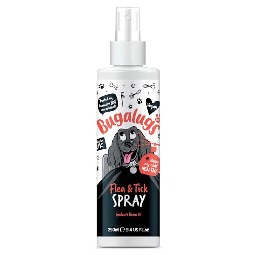 Flea and Tick Dog Shampoo by Bugalugs Works on Smelly Puppies & Dogs Contains Neem Oil PH Balanced Vegan Used by Professional Groom