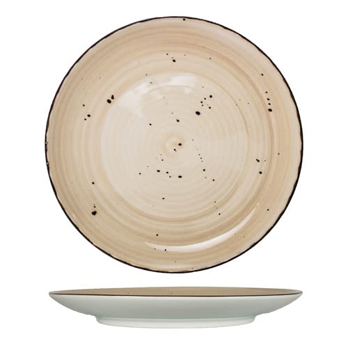 Central Exclusive by ITI Rotana Round Coupe Plate, 9" Diam., Wheat